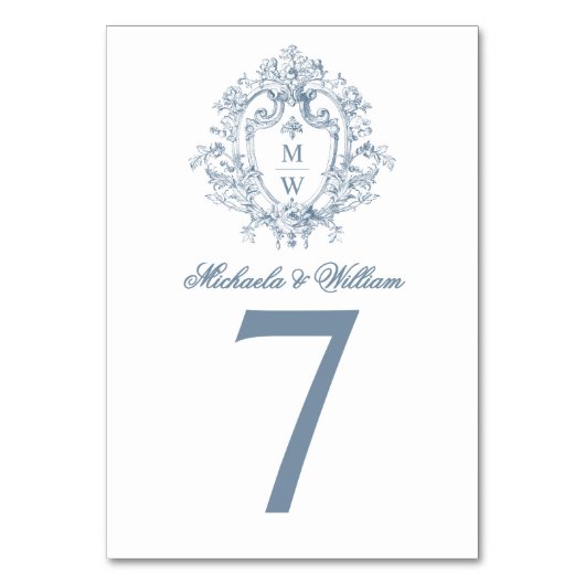  Regency Monogram Elegant Huwelijk Kaart (Achterkant)