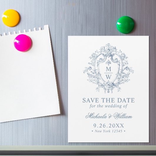 Regency Monogram Huwelijk Save Datum Magneet