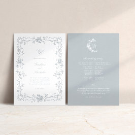 Regency Monogram Trouwprogramma Programmakaart