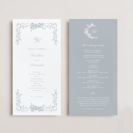Regency Monogram Trouwprogramma Programmakaart