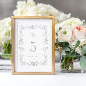 Regency Monogram Trouwtafel Nummer Kaart