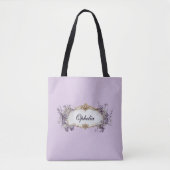 Regency Paarse Bloemstuk Persoonlijk Tote Bag (Voorkant)