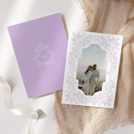 Regency Pastel Purple Romantic Victorian Photo Save The Date