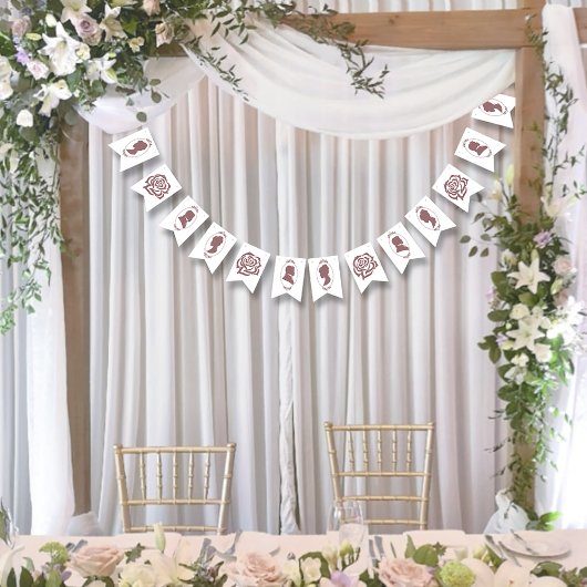 Regency Pink Cameos Roos Vlaggetjes