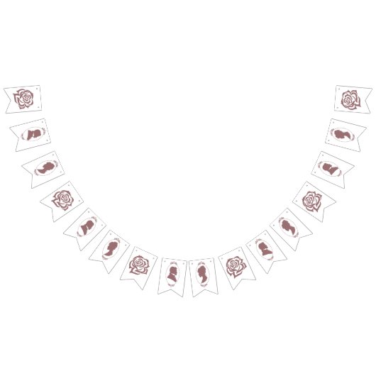 Regency Pink Cameos Roos Vlaggetjes (Alle)