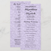 Regency Romance huwelijksprogramma's Programmakaart (Voorkant / Achterkant)