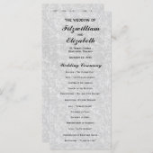 Regency Romance huwelijksprogramma's Programmakaart (Voorkant / Achterkant)
