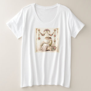 Regency Rose Garden Leest Dame Grote Maat T-shirt