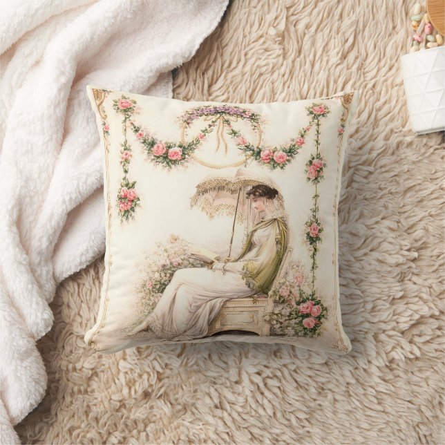 Regency Rose Garden Leest Dame Kussen (Deken)