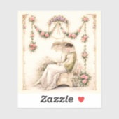 Regency Rose Garden Leest Dame Sticker (Vel)
