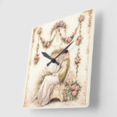 Regency Rose Garden Leest Dame Vierkante Klok (Hoek)