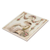 Regency Rose Garden Lezende Dame Tegeltje (Zijkant)