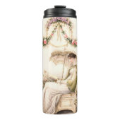 Regency Rose Garden Lezende Dame Thermosbeker (Voorkant)