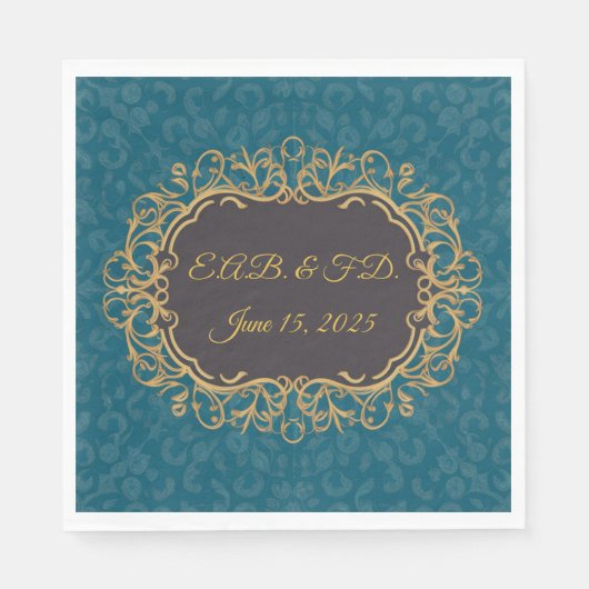 Regency stijl monogram serviette Regencycore Servet (Voorkant)