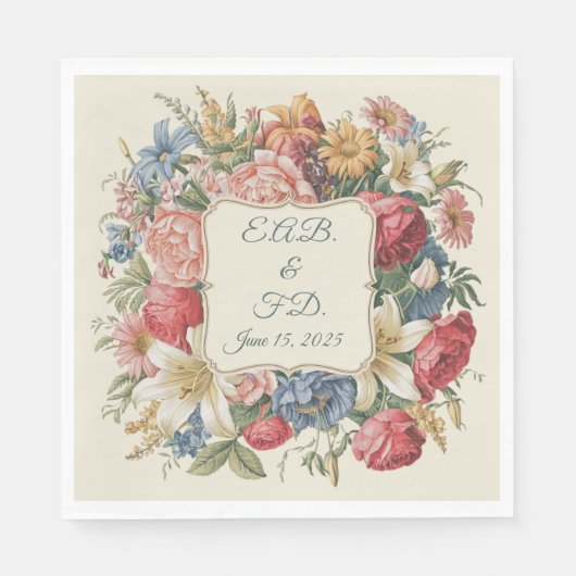 Regency stijl monogram serviette Regencycore Servet (Voorkant)