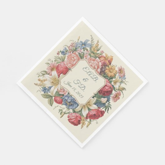 Regency stijl monogram serviette Regencycore Servet (Hoek)