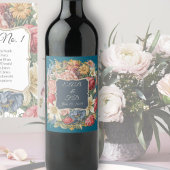 Regency stijl monogrammed Regencycore tijdperk Wijn Etiket