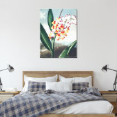 Regency stijl wit geel exotisch bloemendecor canvas afdruk (Insitu (Slaapkamer))
