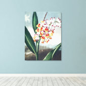 Regency stijl wit geel exotisch bloemendecor canvas afdruk (Insitu (Houten vloer))