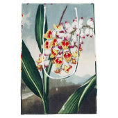 Regency stijl wit geel exotisch bloemendecor medium cadeauzakje (Achterkant)