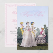 Regency Surprise Birthday Party Custom Invitations Kaart (Voorkant / Achterkant)