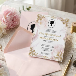 Regency-tijdperk bloemen Bridgerton Bruiloftsborre Kaart