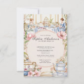 Regency-tijdperk bloemen Bridgerton Bruiloftsfeest Kaart (Voorkant)