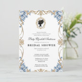 Regency-tijdperk bloemige bruidsdouche kaart (Staand voorkant)
