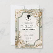 Regency tijdperk Florals Bridgerton Vrijgezellenfe Kaart (Voorkant)