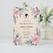 Regency tijdperk Florals Bridgerton Vrijgezellenfe Kaart (Staand voorkant)