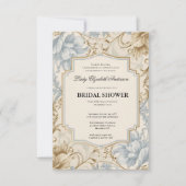 Regency tijdperk Florals Bridgerton Vrijgezellenfe Kaart (Voorkant)