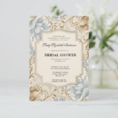 Regency tijdperk Florals Bridgerton Vrijgezellenfe Kaart (Staand voorkant)