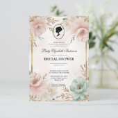 Regency tijdperk Florals Bridgerton Vrijgezellenfe Kaart (Staand voorkant)