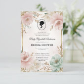 Regency tijdperk Florals Bridgerton Vrijgezellenfe Kaart (Staand voorkant)