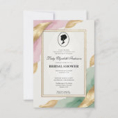 Regency tijdperk Florals Bridgerton Vrijgezellenfe Kaart (Voorkant)