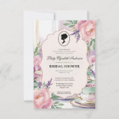 Regency tijdperk Florals Bridgerton Vrijgezellenfe Kaart (Voorkant)