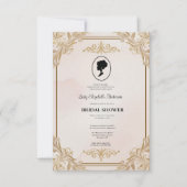 Regency tijdperk Florals Bridgerton Vrijgezellenfe Kaart (Voorkant)