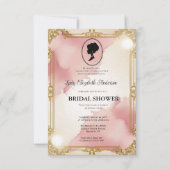 Regency tijdperk Florals Bridgerton Vrijgezellenfe Kaart (Voorkant)