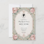 Regency tijdperk Florals Bridgerton Vrijgezellenfe Kaart (Voorkant)