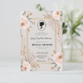 Regency tijdperk Florals Bridgerton Vrijgezellenfe Kaart (Staand voorkant)