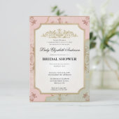 Regency tijdperk Florals Bridgerton Vrijgezellenfe Kaart (Staand voorkant)