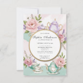 Regency tijdperk Florals Bridgerton Vrijgezellenfe Kaart (Voorkant)