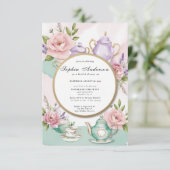 Regency tijdperk Florals Bridgerton Vrijgezellenfe Kaart (Staand voorkant)