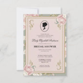 Regency tijdperk Florals Bridgerton Vrijgezellenfe Kaart (Voorkant)