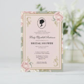 Regency tijdperk Florals Bridgerton Vrijgezellenfe Kaart (Staand voorkant)