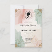 Regency tijdperk Florals Bridgerton Vrijgezellenfe Kaart (Voorkant)