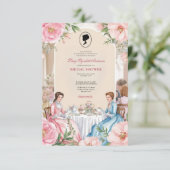 Regency tijdperk Florals Bridgerton Vrijgezellenfe Kaart (Staand voorkant)