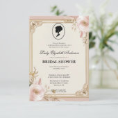 Regency tijdperk Florals Bridgerton Vrijgezellenfe Kaart (Staand voorkant)