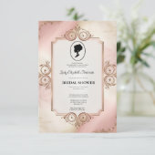 Regency tijdperk Florals Bridgerton Vrijgezellenfe Kaart (Staand voorkant)