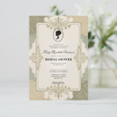 Regency tijdperk Florals Bridgerton Vrijgezellenfe Kaart (Staand voorkant)